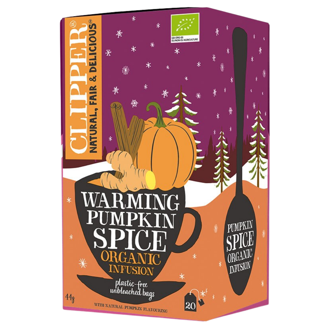 Clipper Warming Pumpkin Spice 20 pss, clipper kausimaku, sinunapteekki.fi