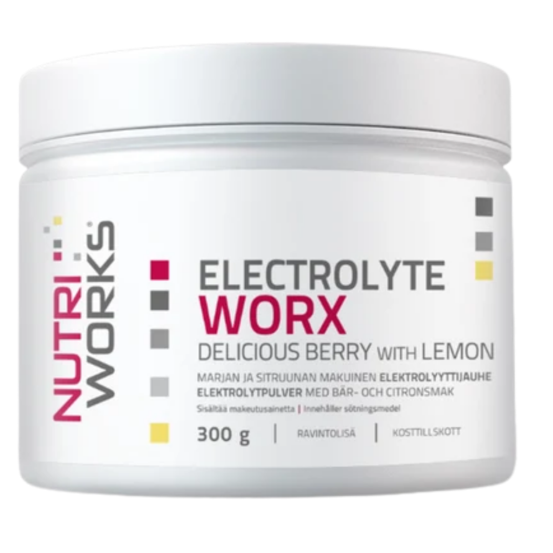 Nutri Works Electrolyte Worx - Elektrolyyttijauhe Marja & Sitruuna 300 g