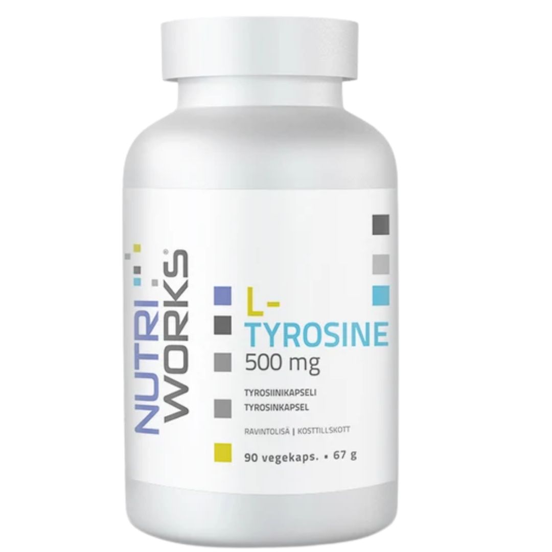 Nutri Works L-Tyrosine 500 mg - L-tyrosiinikapseli 90 kaps.