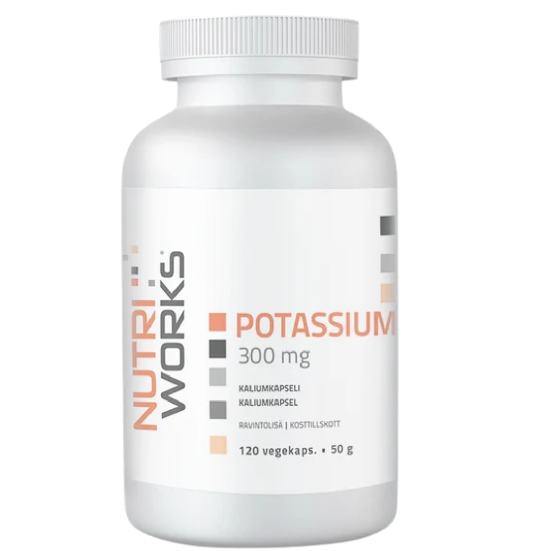 Nutri Works Potassium 300 mg - Kaliumkapseli 120 kaps.