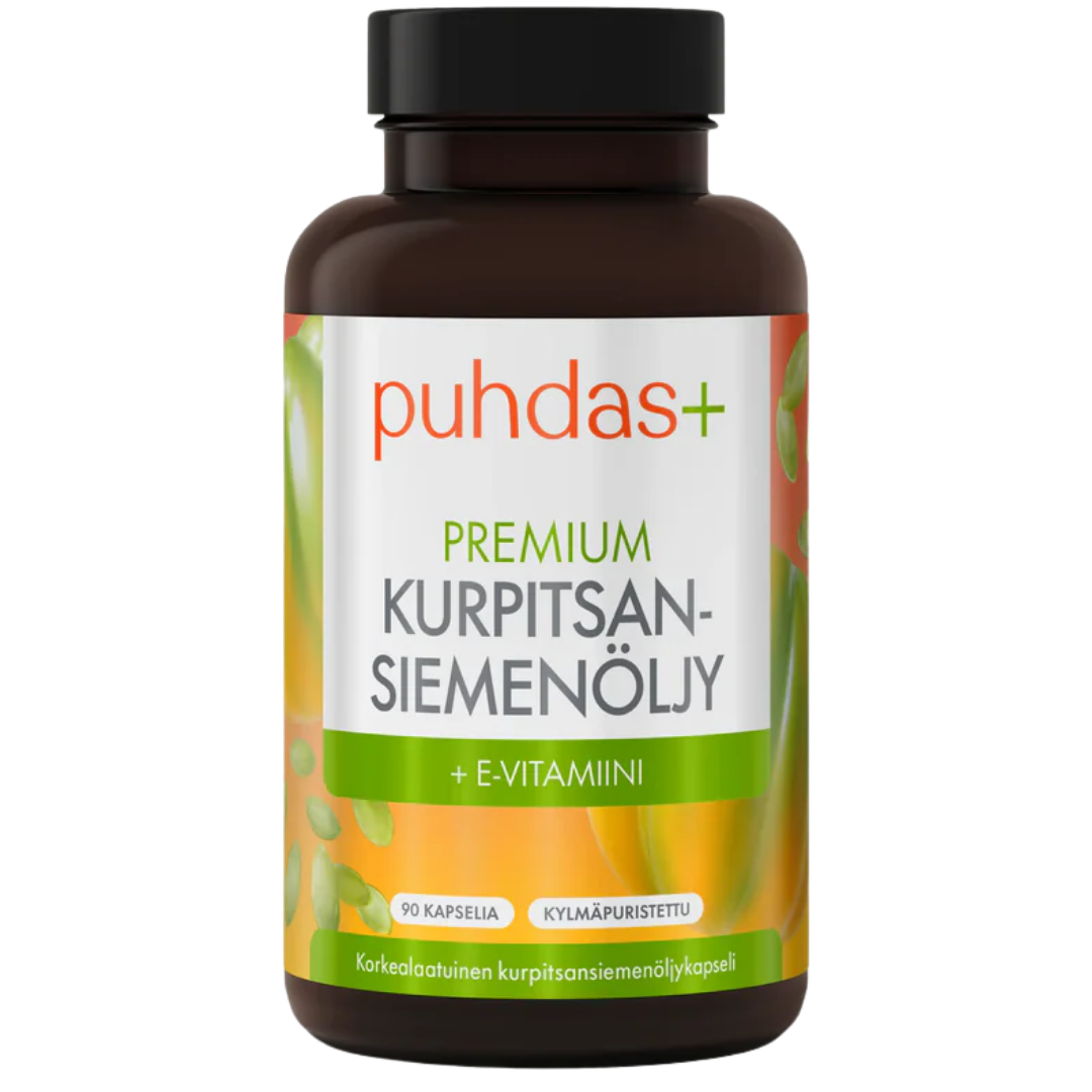 Puhdas+ Premium Kurpitsansiemenöljy 90 kaps.