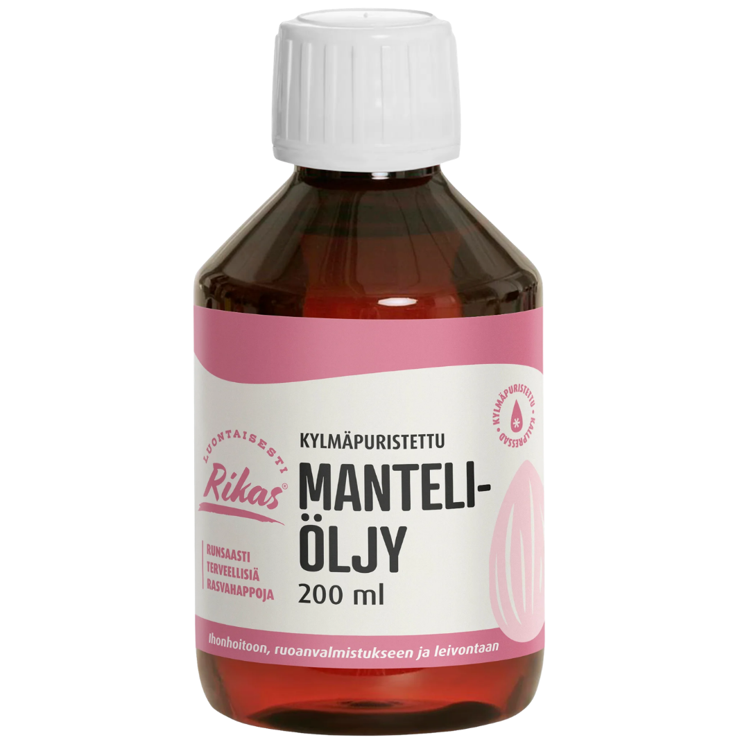 Rikas Kylmäpuristettu Manteliöljy 200 ml