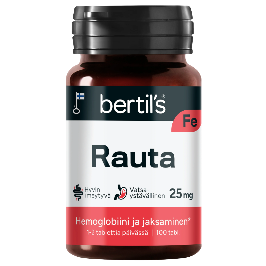 Bertil's Rauta 25 mg - Rauta-aminohappokelaatti 100 tabl.