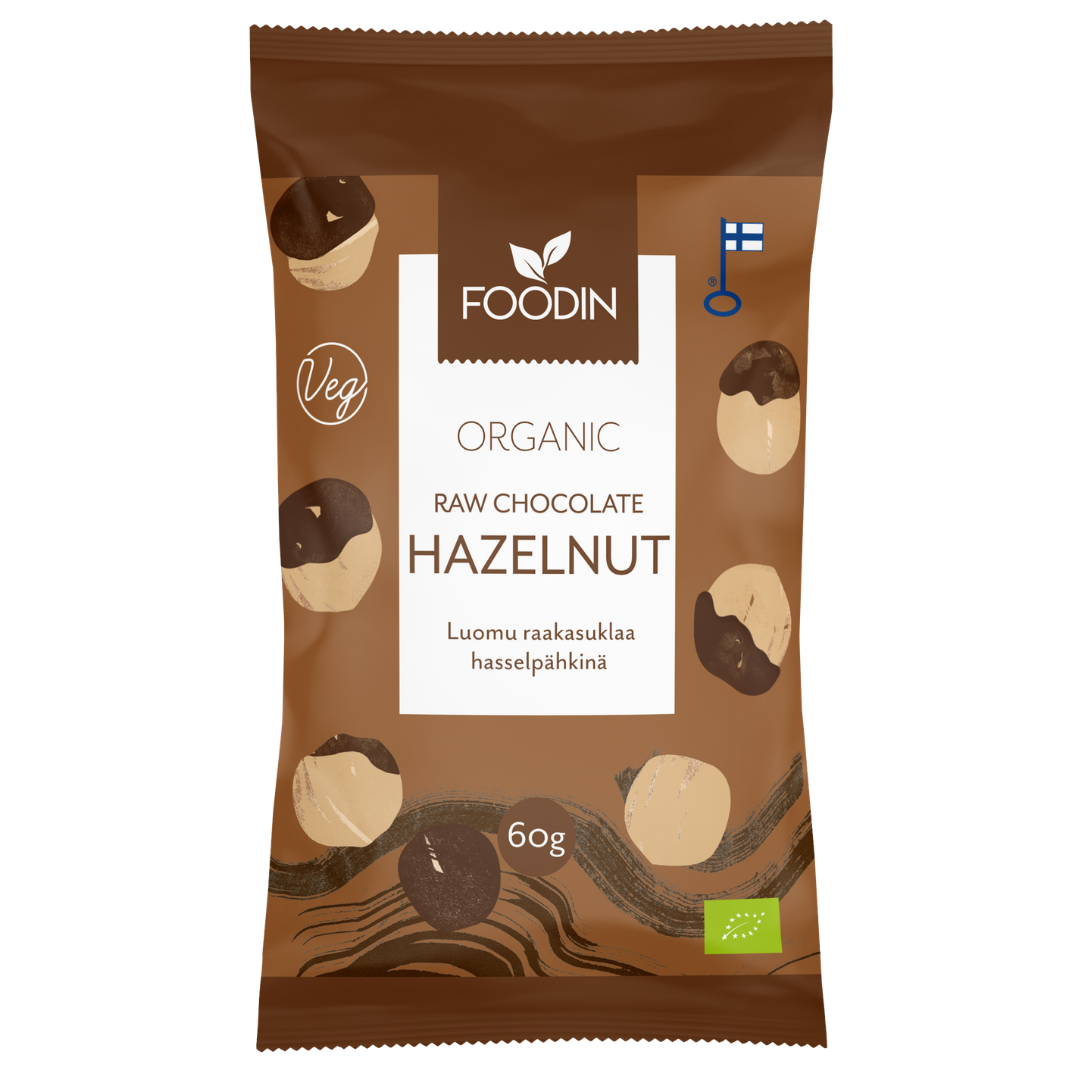 Foodin Raakasuklaa Hassel Luomu 60 g - Sinunapteekki.fi