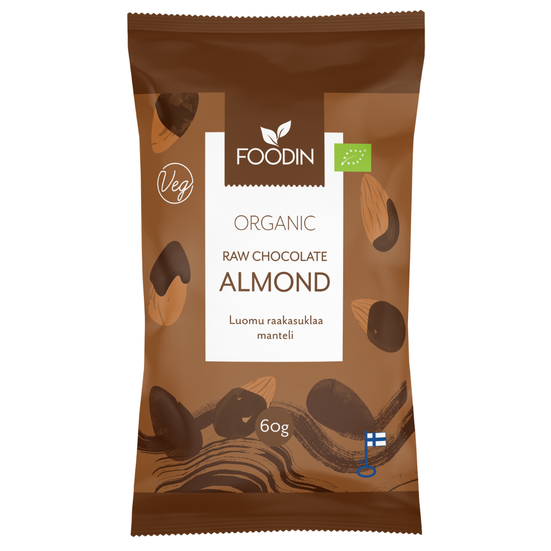 Foodin Raakasuklaa Manteli Luomu 60 g - Sinunapteekki.fi