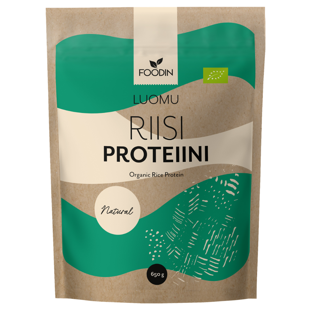 Foodin Riisiproteiini Maustamaton Luomu 650 g - Sinunapteekki.fi