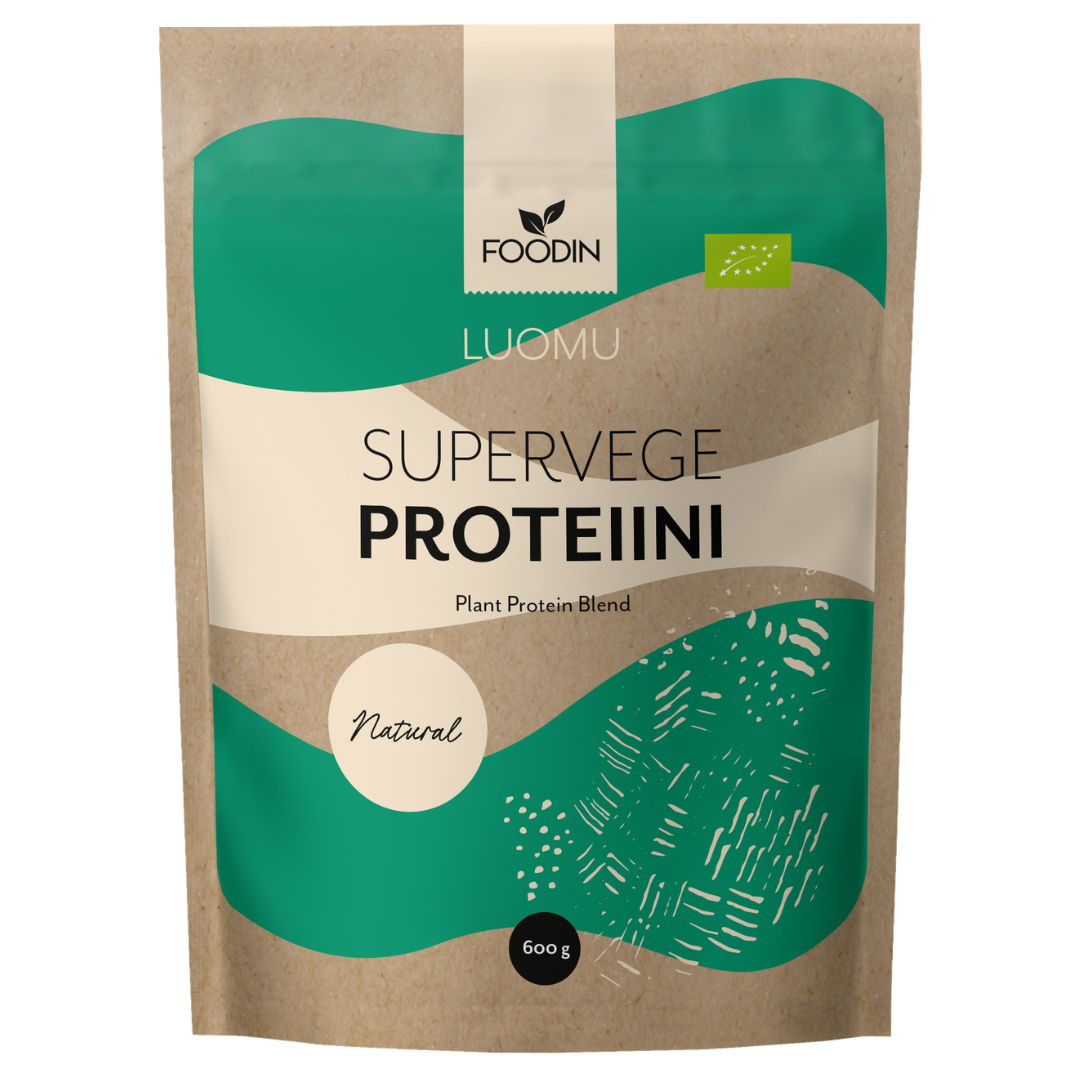 Foodin Luomu Supervege Proteiini Natural 600 g - Sinunapteekki.fi