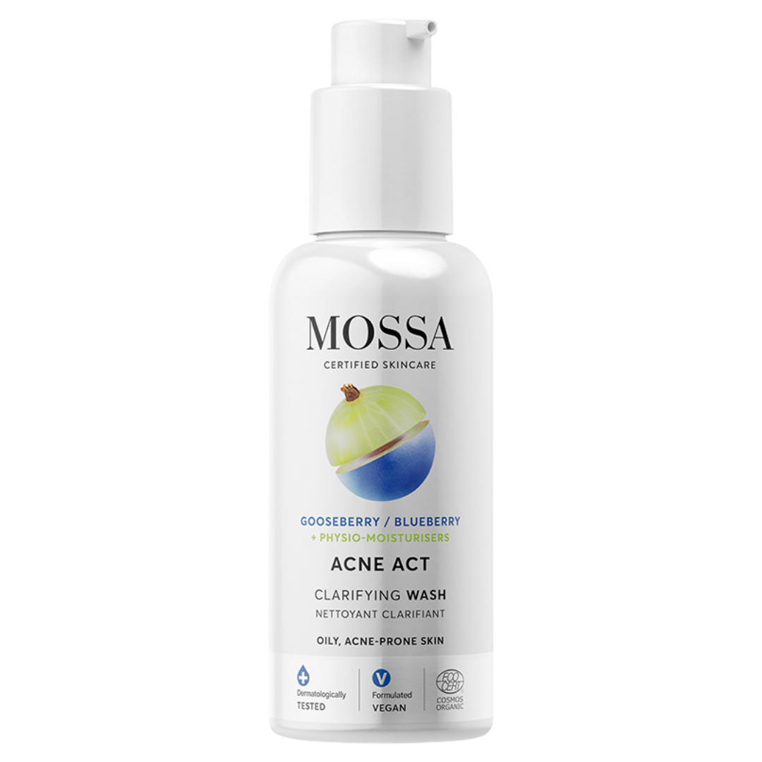 Mossa Acne Act Clarifying Wash - Puhdistusgeeli 140 ml - Sinunapteekki.fi