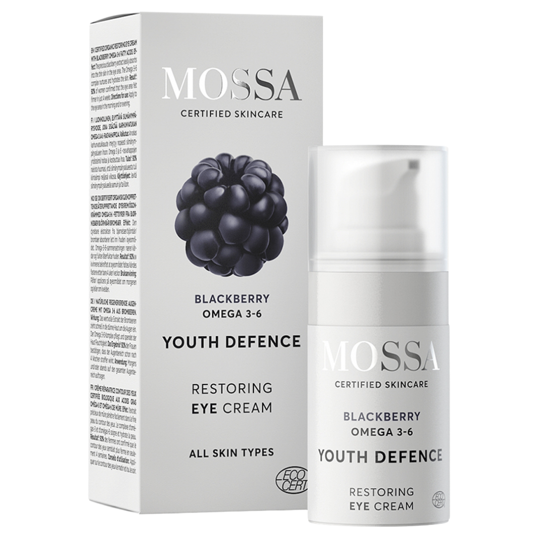 Mossa Youth Defence Restoring silmänympärysvoide - Karhunvatukka 15 ml - Sinunapteekki.fi