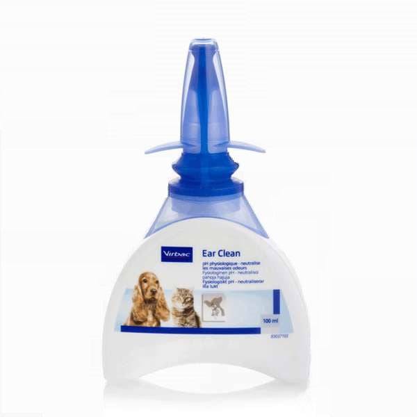 Virbac Ear Clean 100 ml - Fysiologinen korvanpuhdistaja koirille ja kissoille - Sinunapteekki.fi