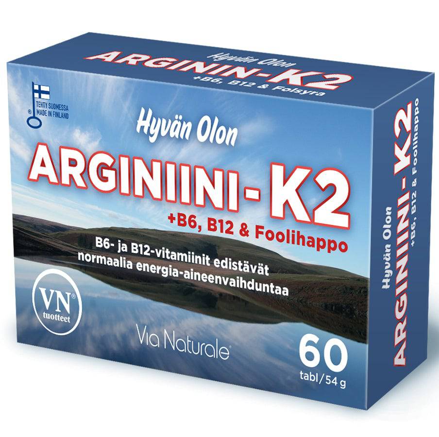 Hyvän Olon Arginiini-K2 - Päiväys 03/2025 - Sinunapteekki.fi