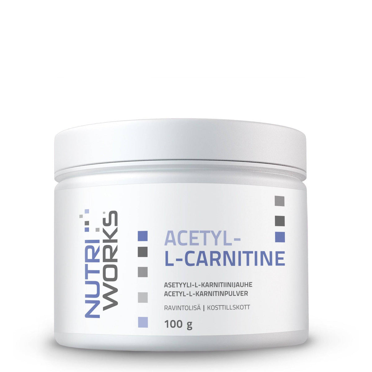 Nutri Works Acetyl-L-Carnitine - asetyyli-L-karnitiinijauhe 100 g - Sinunapteekki.fi