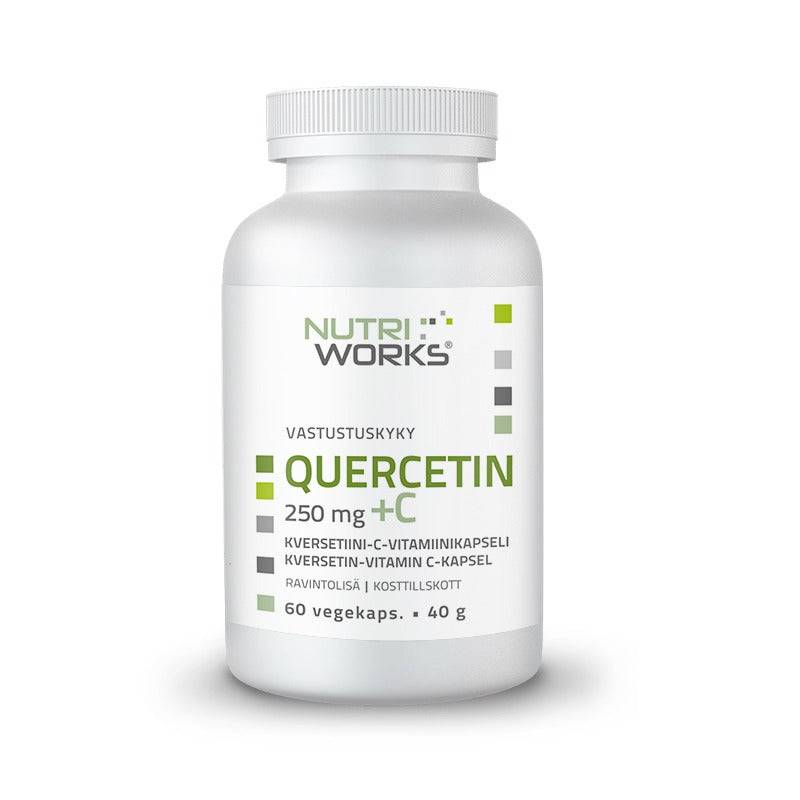 Nutri Works Quercetin 250 mg + C - Kversetiini-C-vitamiinikapseli 60 vegekaps. - Sinunapteekki.fi