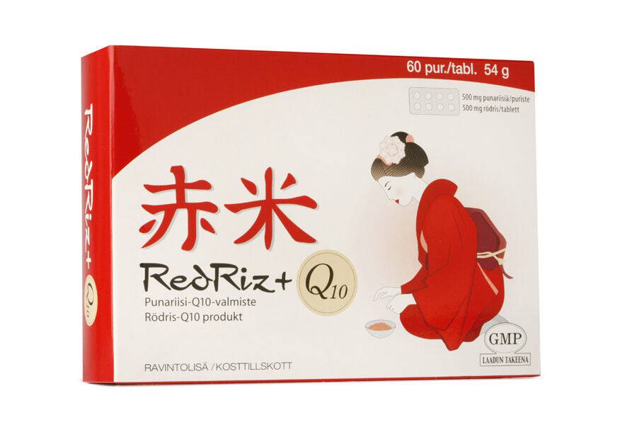 RedRiz + Q10 - Punariisi-Q10-valmiste 60 tabl. - Sinunapteekki.fi