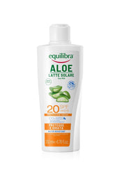 Equilibra Aloe Latte Solare Sun Milk SPF20 - aurinkovoide 200 ml - Sinunapteekki.fi