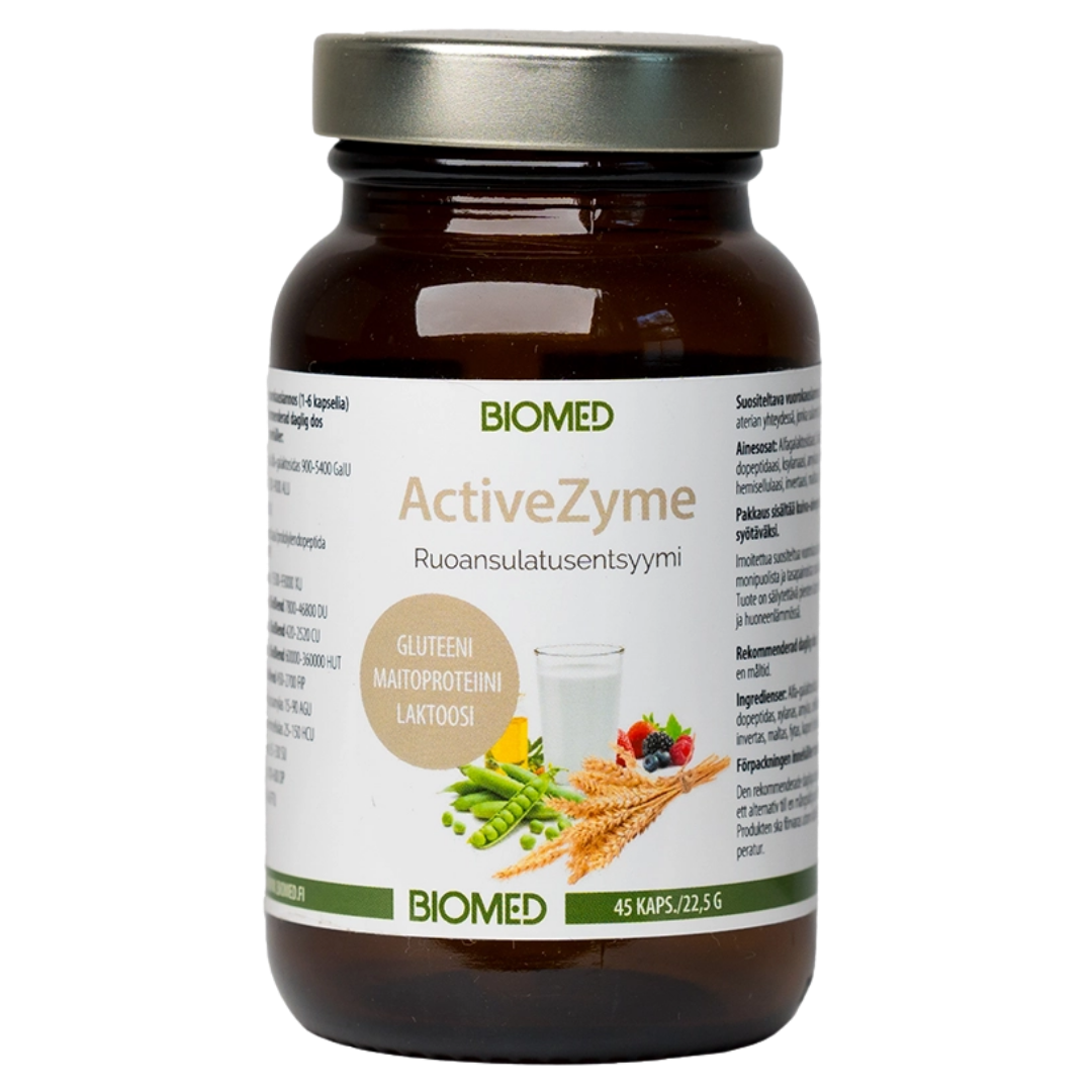 Biomed ActiveZyme - Ruoansulatusentsyymi 45 kaps.