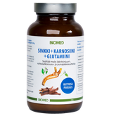 Biomed Sinkki + Karnosiini + Glutamiini - Juomajauhe 120 g