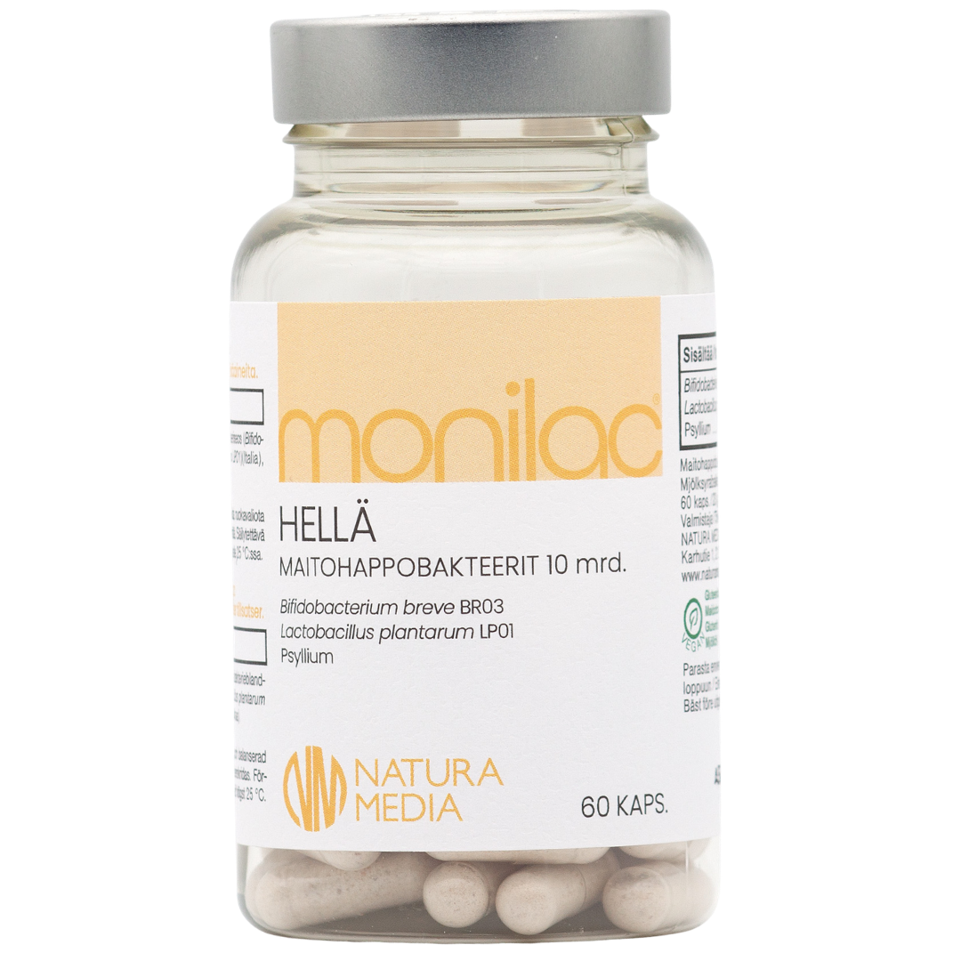 Monilac Hellä - Maitohappobakteeri 60 kaps., sinunapteekki.fi