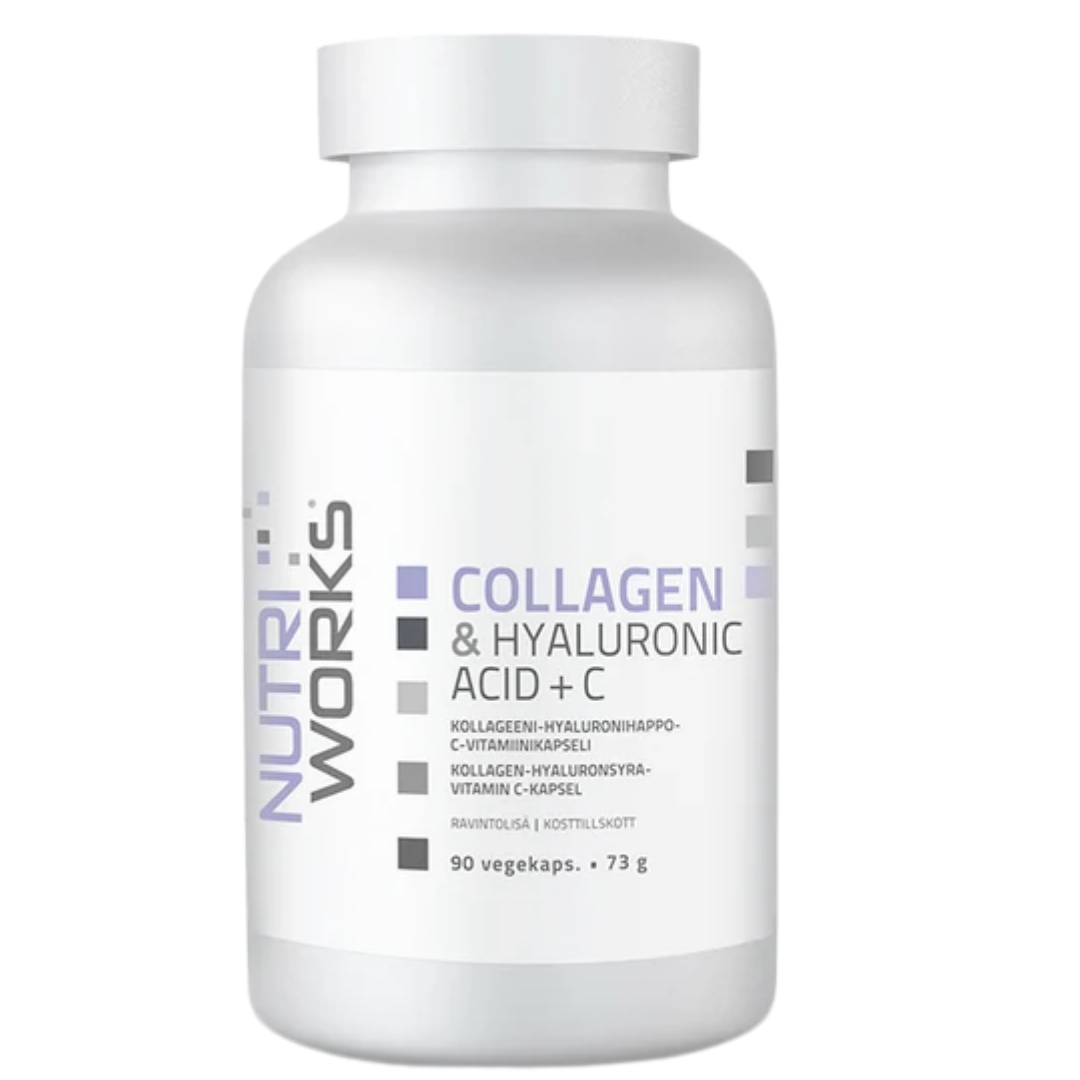 Nutri Works Collagen & Hyaluronic Acid + C 90 kaps.