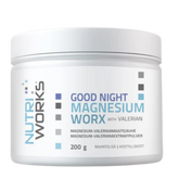 Nutri Works Good Night Magnesium WorX With Valerian - Magnesium-Valeriaanajauhe 200 g