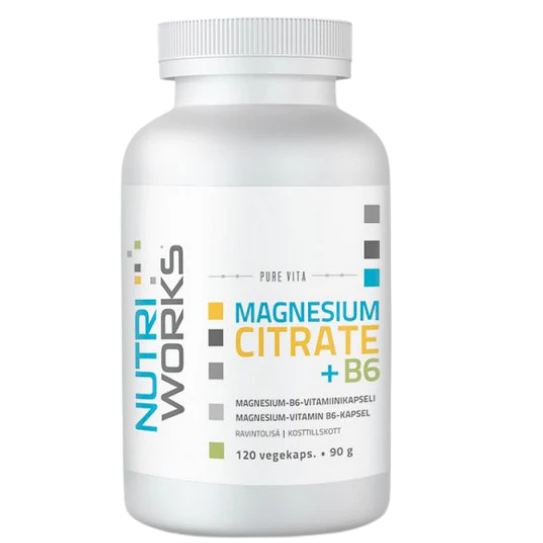 Nutri Works Magnesium Citrate + B6 120 kaps.