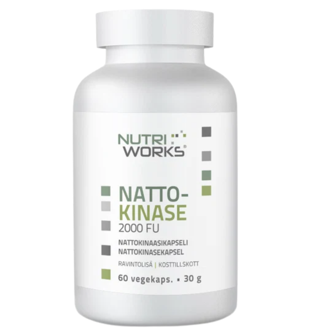 Nutri Works Nattokinase 2000 FU - Nattokinaasi 60 kaps.