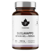 Puhdistamo Suolahappo - Betaiini HCL+pepsiini 60 kaps.