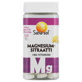 Sana-sol Magnesiumsitraatti + B6-vitamiini Sitruuna 100 purutabl.
