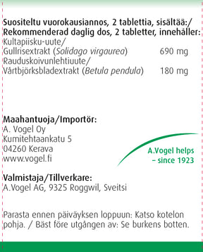 A.Vogel Fluid Balance - Nesteenpoiston edistämiseen 60 tabl. - päiväys 31/07/2026 - poistuu