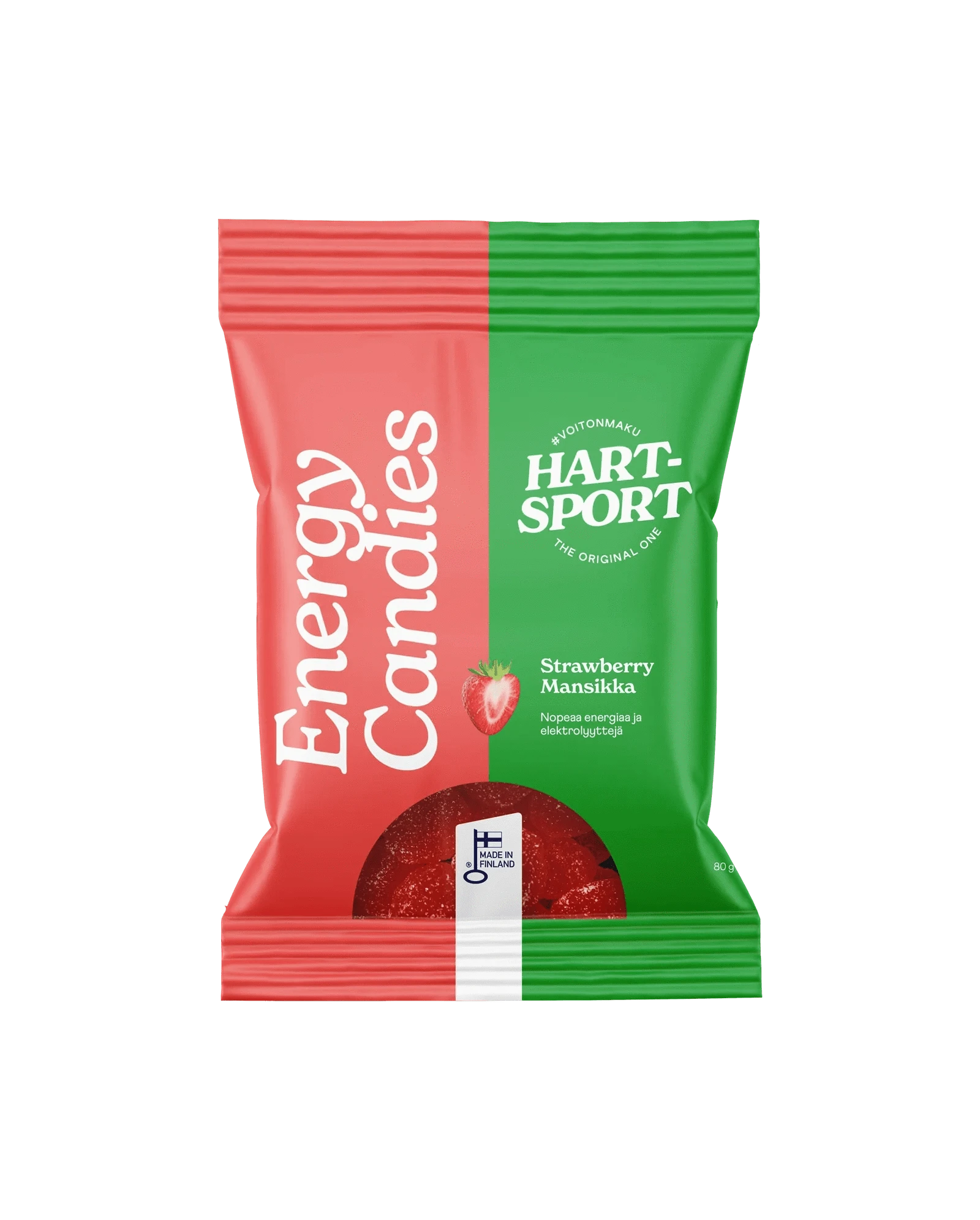 Hart-Sport Energiakarkit Mansikka 18 x 80 g TUKKUPAKKAUS - Päiväys 10/2026