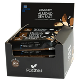 Foodin Crunchy Collagen Protein Bar Almond Seasalt - Kollageeni patukka - tukkupakkaus 50 g x 12 kpl - Sinunapteekki.fi