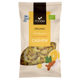 Foodin Dry Roasted Curry-Lemon Cashew - Paahdetut curry-sitruuna cashewpähkinät 120 g - Sinunapteekki.fi