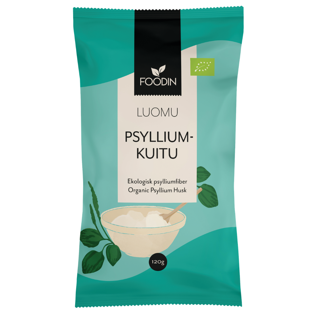 Foodin Psylliumkuitu Luomu 120 g - Sinunapteekki.fi