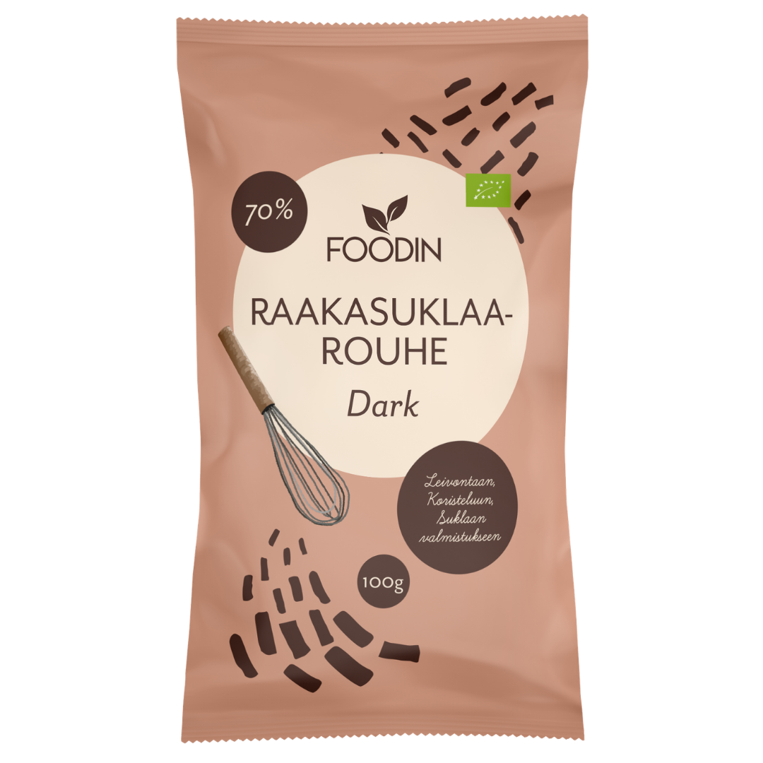 Foodin Raakasuklaarouhe Dark 100 g - Sinunapteekki.fi