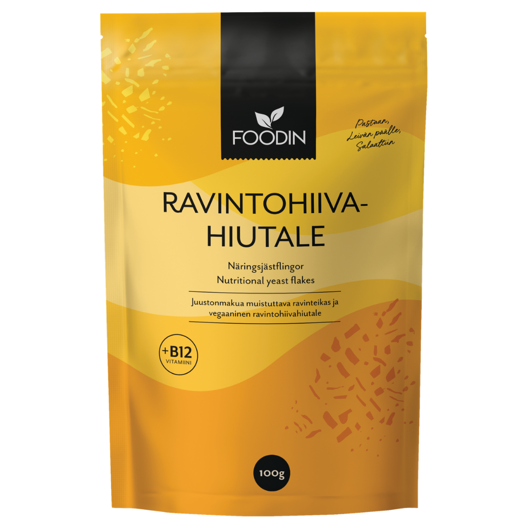 Foodin Ravintohiivahiutale + B12 100 g - Sinunapteekki.fi