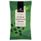 Foodin Styrian Kurpitsansiemen Luomu 200 g - Sinunapteekki.fi