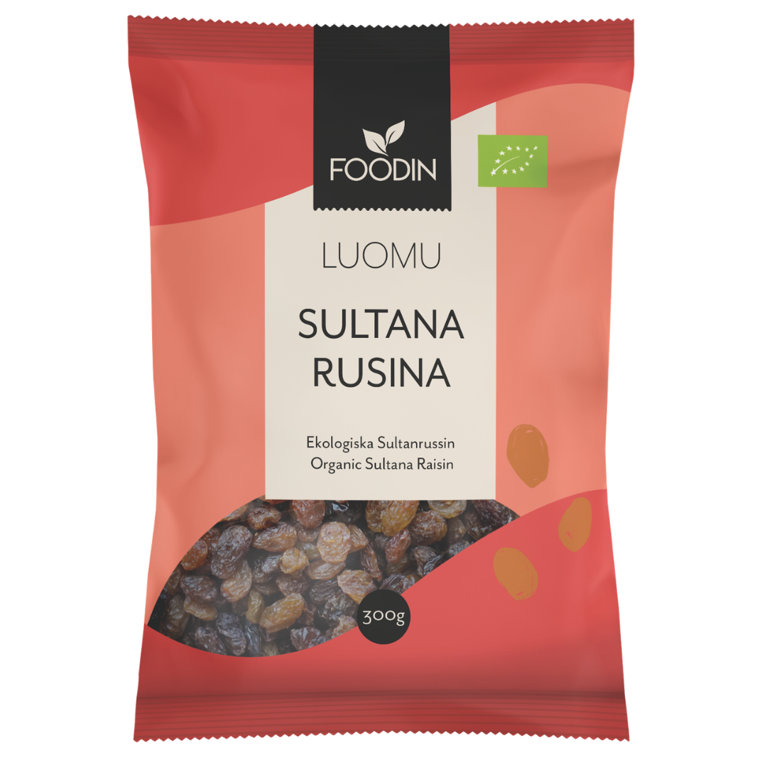 Foodin Luomu Sultana Rusina 300 g - Sinunapteekki.fi