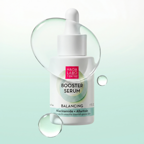 Hada Labo Tokyo Balancing Booster Serum - -seerumin koostumuksessa yhdistyvät niasiiniamidi ja allantoiini.