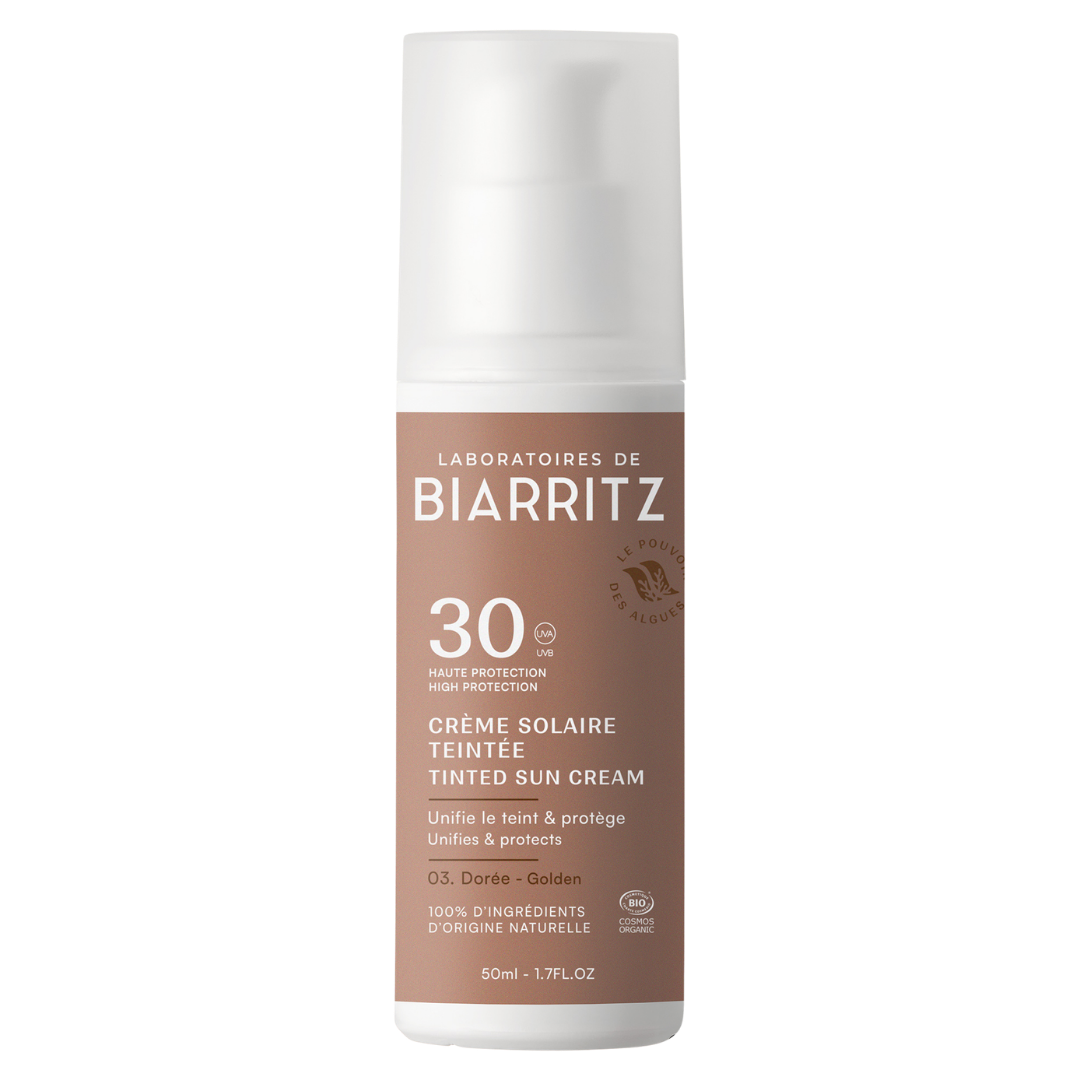 Laboratoires de Biarritz Tinted Sun Cream SPF30 - Sävytetty Aurinkovoide Golden 50 ml - Sinunapteekki.fi