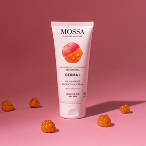 Mossa Derma+ Rich Barrier Protection Cream -suojavoide tukee ihon luonnollista suojamuuria sekä auttaa ehkäisemään kosteuden haihtumista iholta!