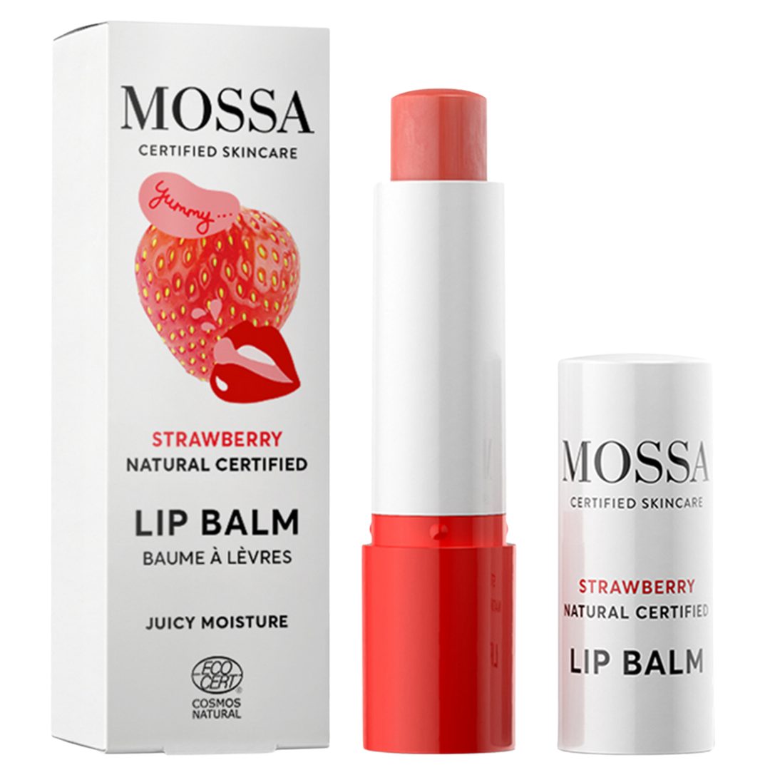 Mossa Juicy Moisture Lip Balm Strawberry - Mansikka huulivoide 4,5 g - Sinunapteekki.fi