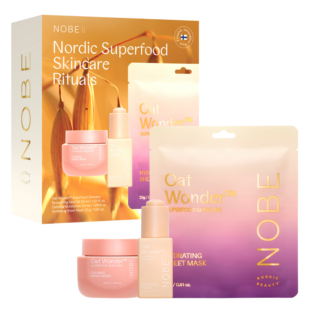 NOBE Nordic Superfood Skincare Rituals - Lahjapakkaus oat wonder kosteuttava, ravitseva, luonnonkosmetiikka, sinunapteekki.fi