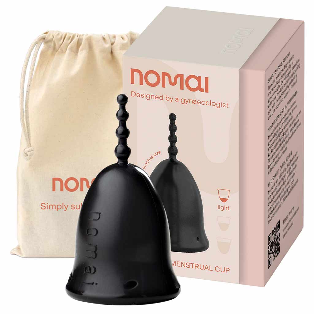 Nomai Kuukuppi Musta Light S - niukkaan vuotoon 1 kpl - Sinunapteekki.fi