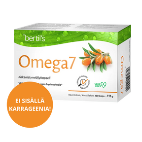 Bertil's Omega7 Kaksoistyrniöljy 150 kaps. - Sinunapteekki.fi