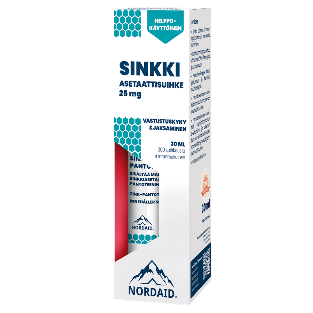 Nordaid Sinkkiasetaatti suusuihke 30 ml