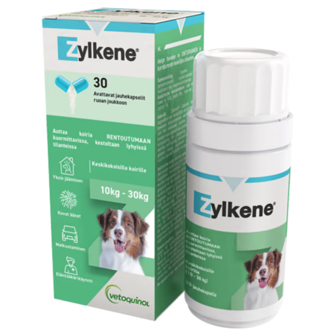 Zylkene - 10-30 kg Koirille 30 kaps. - Sinunapteekki.fi