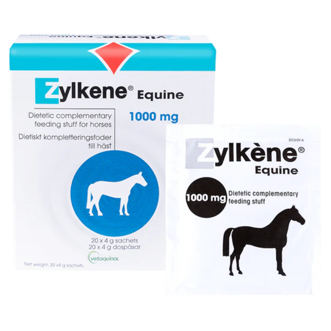 Zylkene Equine 1000 mg (Alfa-kasotsepiini) annospussi hevoselle 20 x 4 g - Sinunapteekki.fi