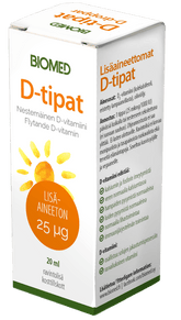 Biomed D-tipat 25 µg 20 ml - Sinunapteekki.fi