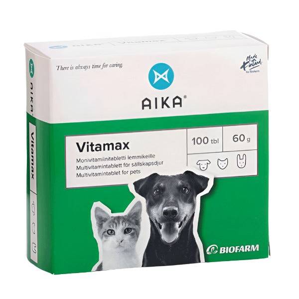 AIKA Vitamax - monivitamiini kaikille lemmikeille 100 tabl. - Sinunapteekki.fi