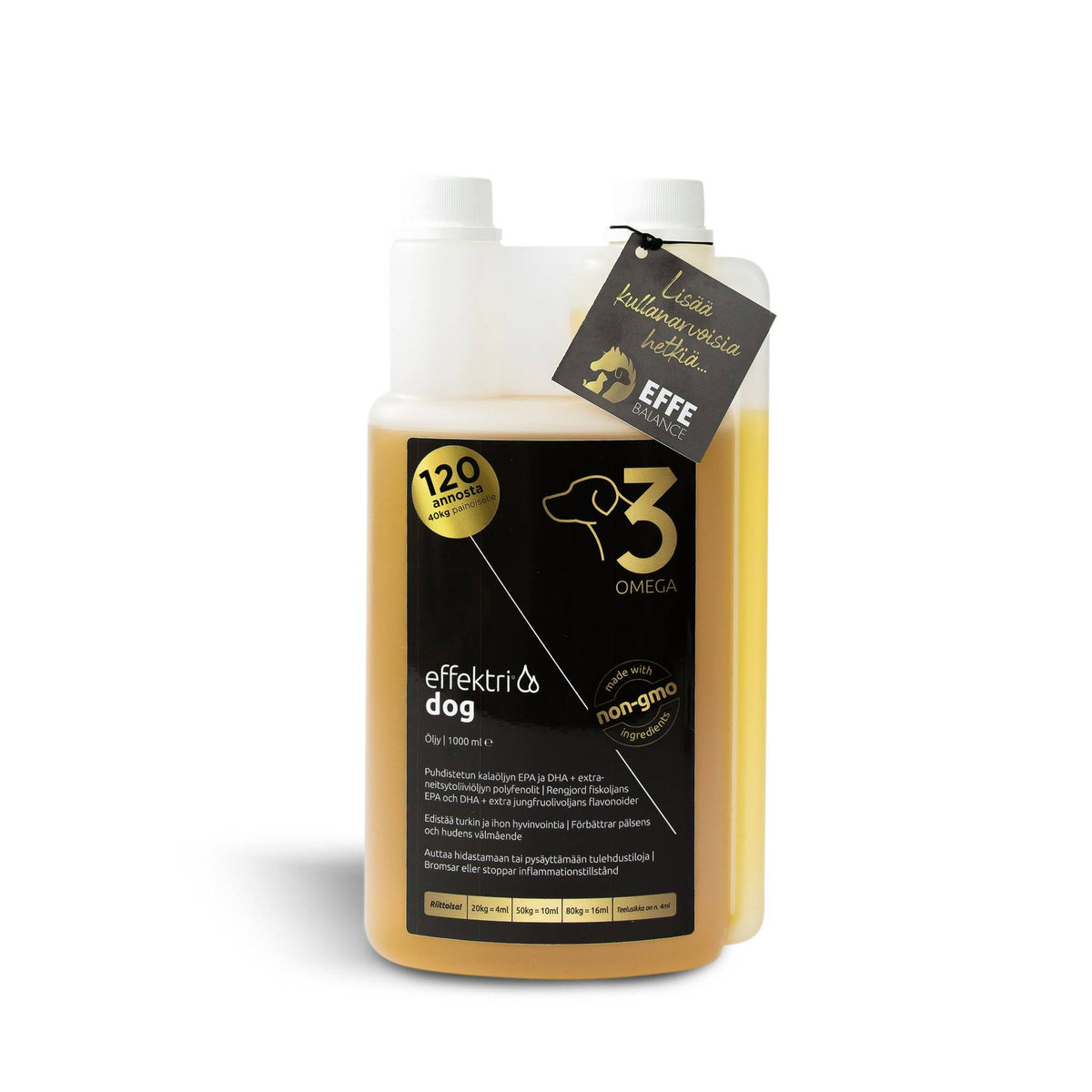 Effektri Dog - Omega-3 koirille 1000 ml - Sinunapteekki.fi
